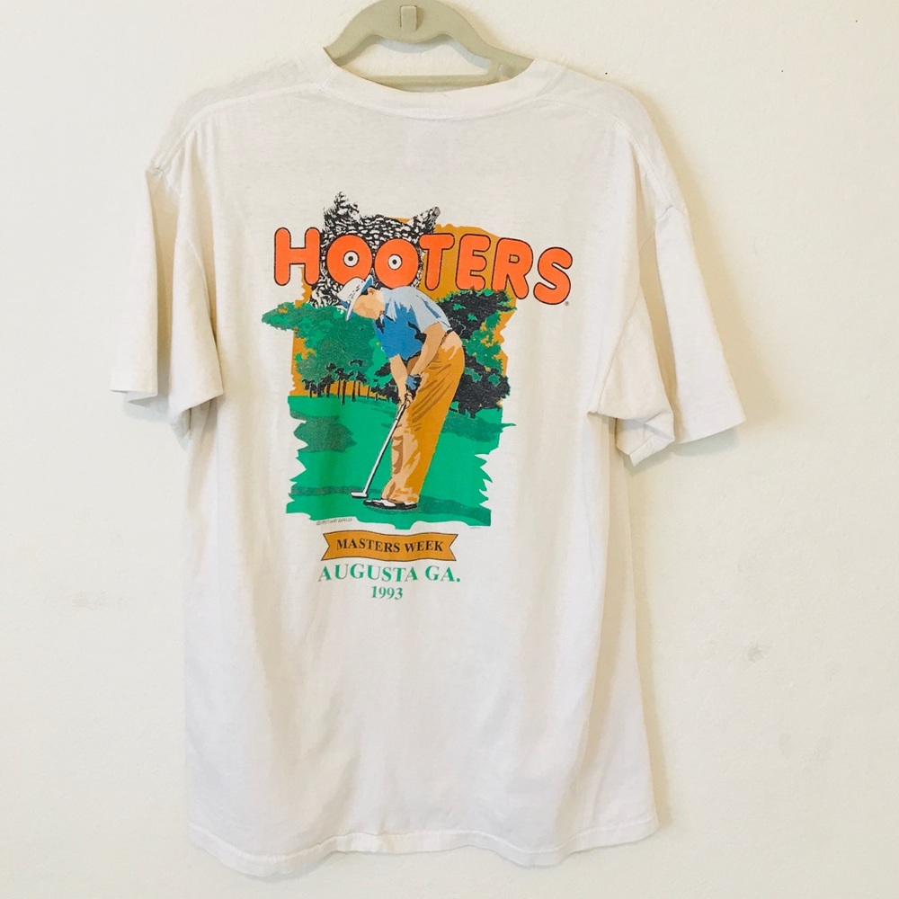 Men’s Vintage Hooters t shirt LARGE 90’s golf